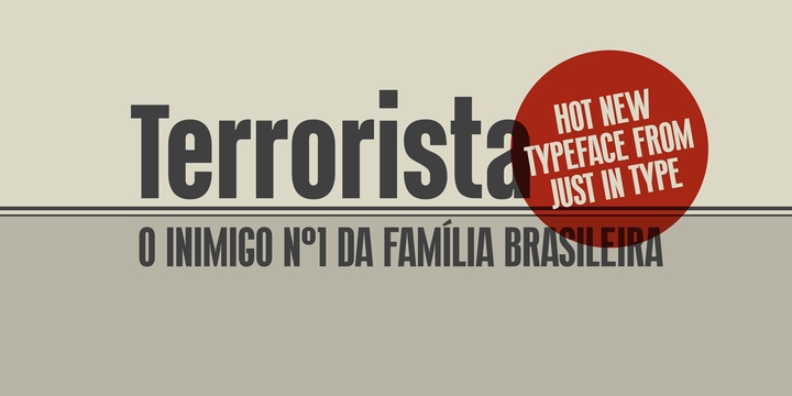 Beispiel einer Terrorista Lamarca-Schriftart